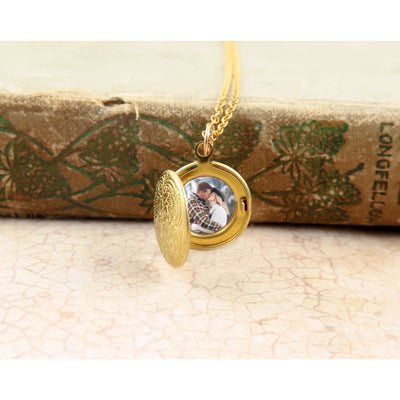 Birth Month Flower Locket Necklace