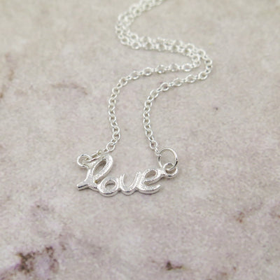 Sterling Silver LOVE Necklace