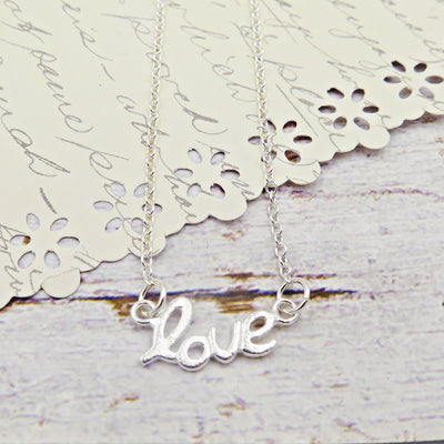 Sterling Silver LOVE Necklace