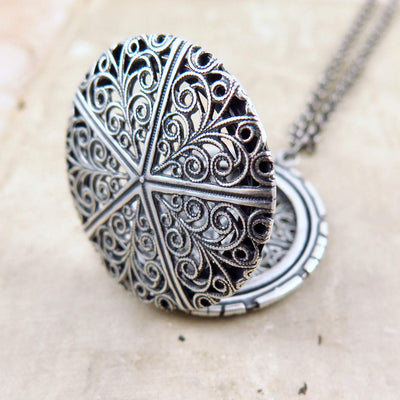 Vintage Filigree Locket - Lauren Blythe Designs