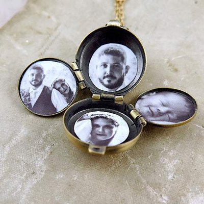 Round Four Photo Locket - Lauren Blythe Designs