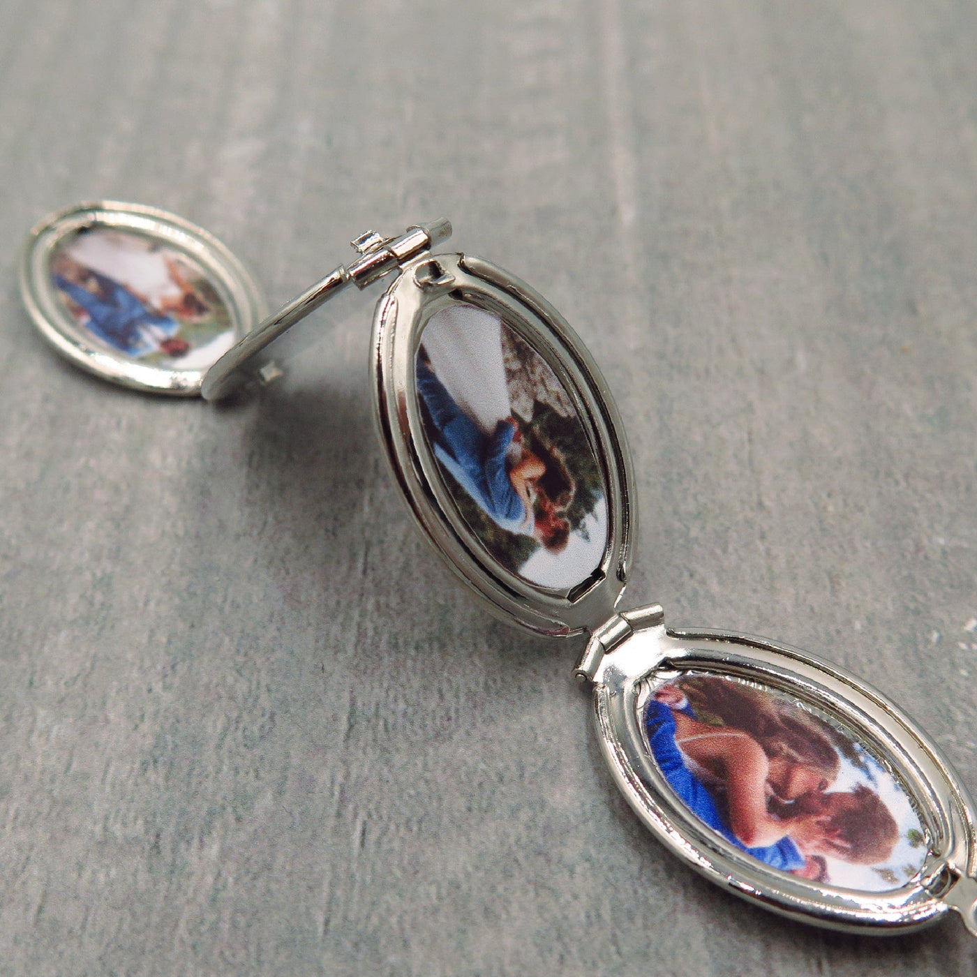 Silver Four Photo Family Locket