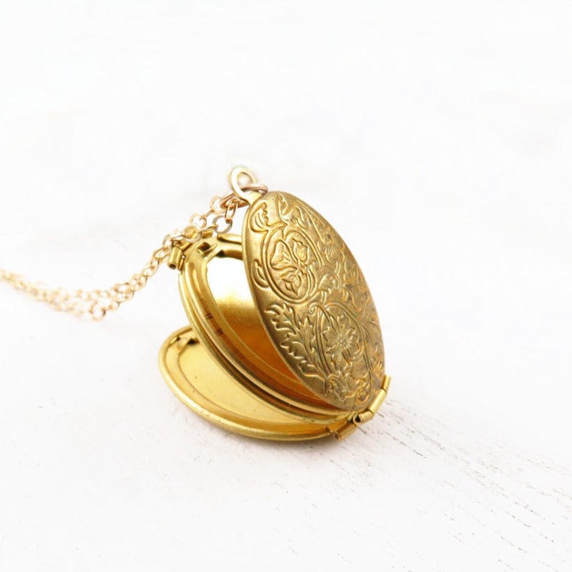 Four Photo Gold Locket Necklace