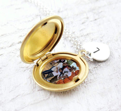 Personalized Gold Locket Necklace