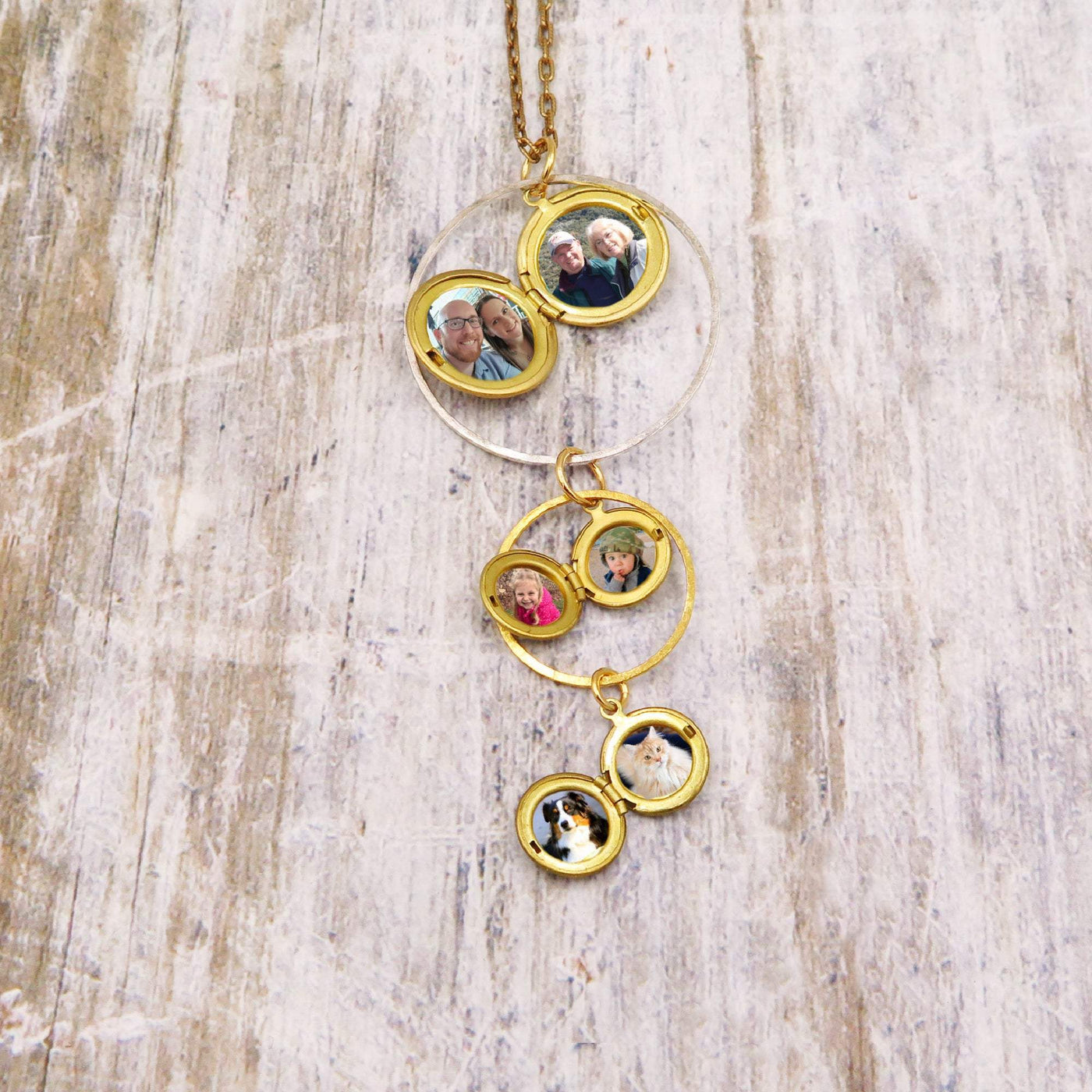 Modern Trio of Lockets - Lauren Blythe Designs