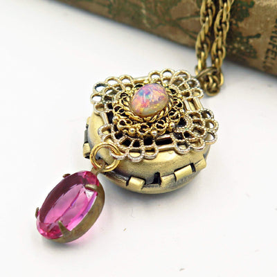 Harlequin Opal Four Photo Locket - Lauren Blythe Designs