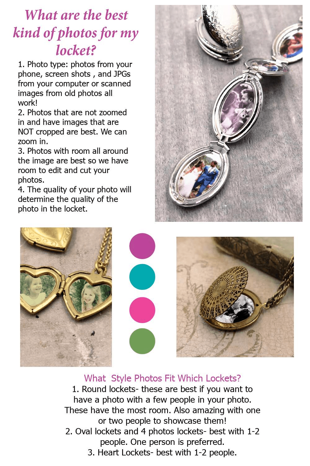 Four Photo Gold Locket Necklace