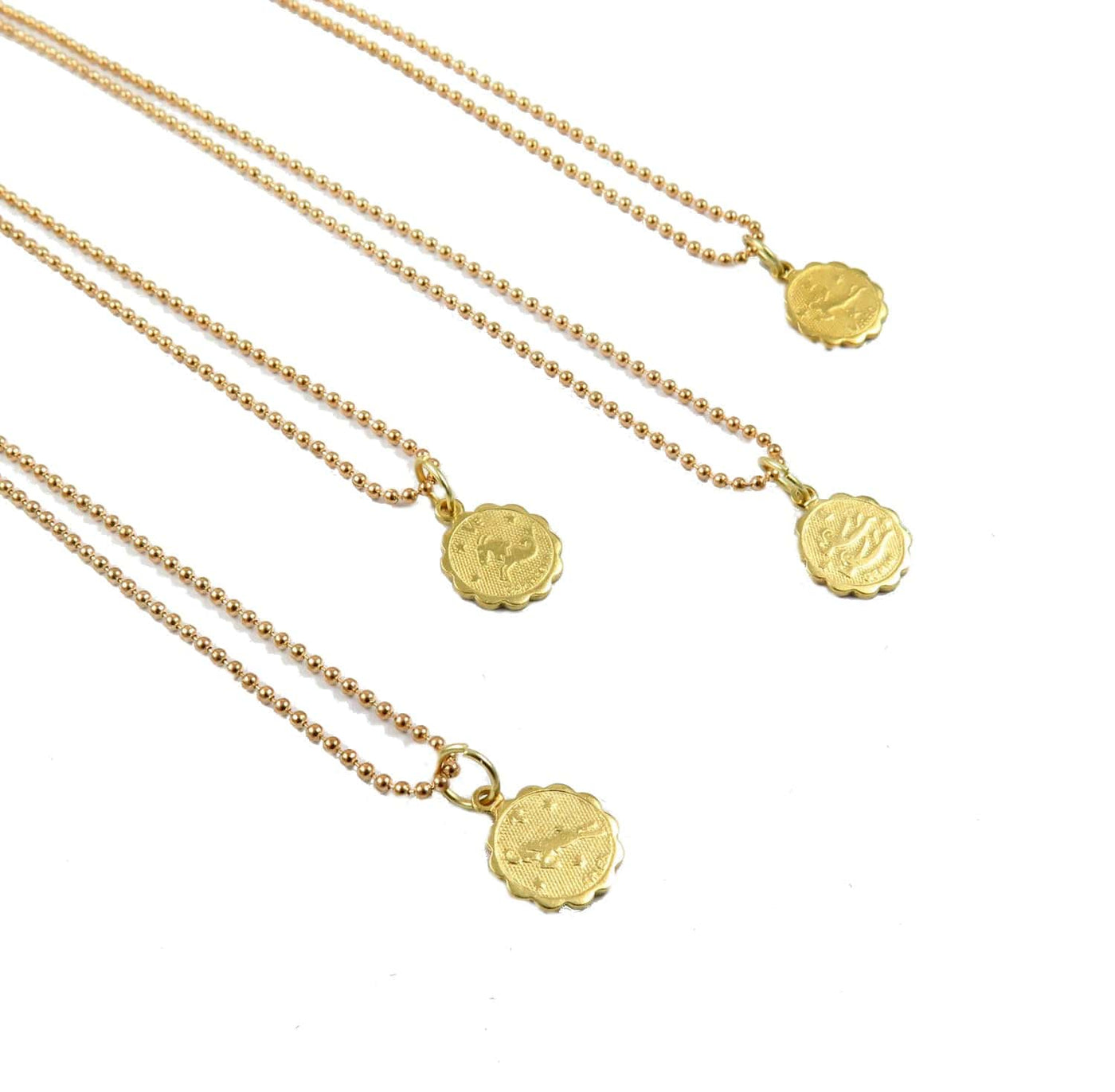 Zodiac Charm Necklace in Gold