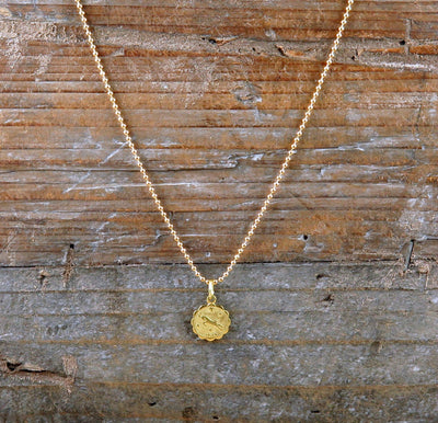 Zodiac Charm Necklace in Gold