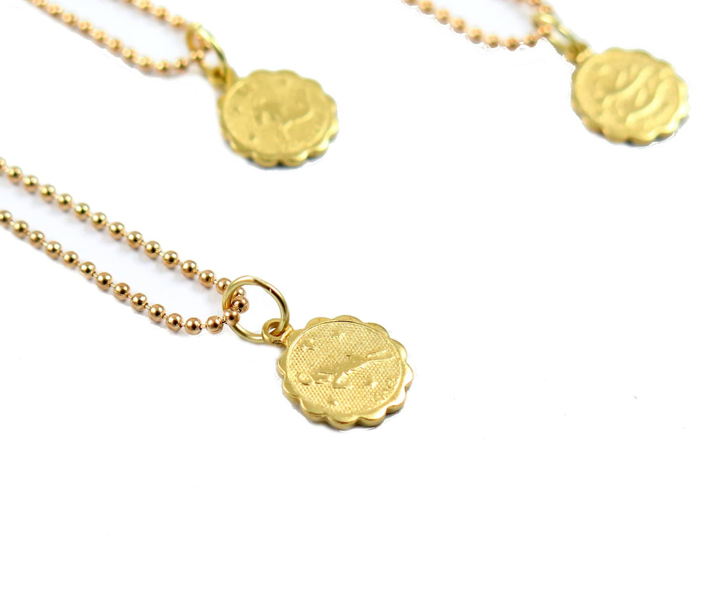 Zodiac Charm Necklace in Gold